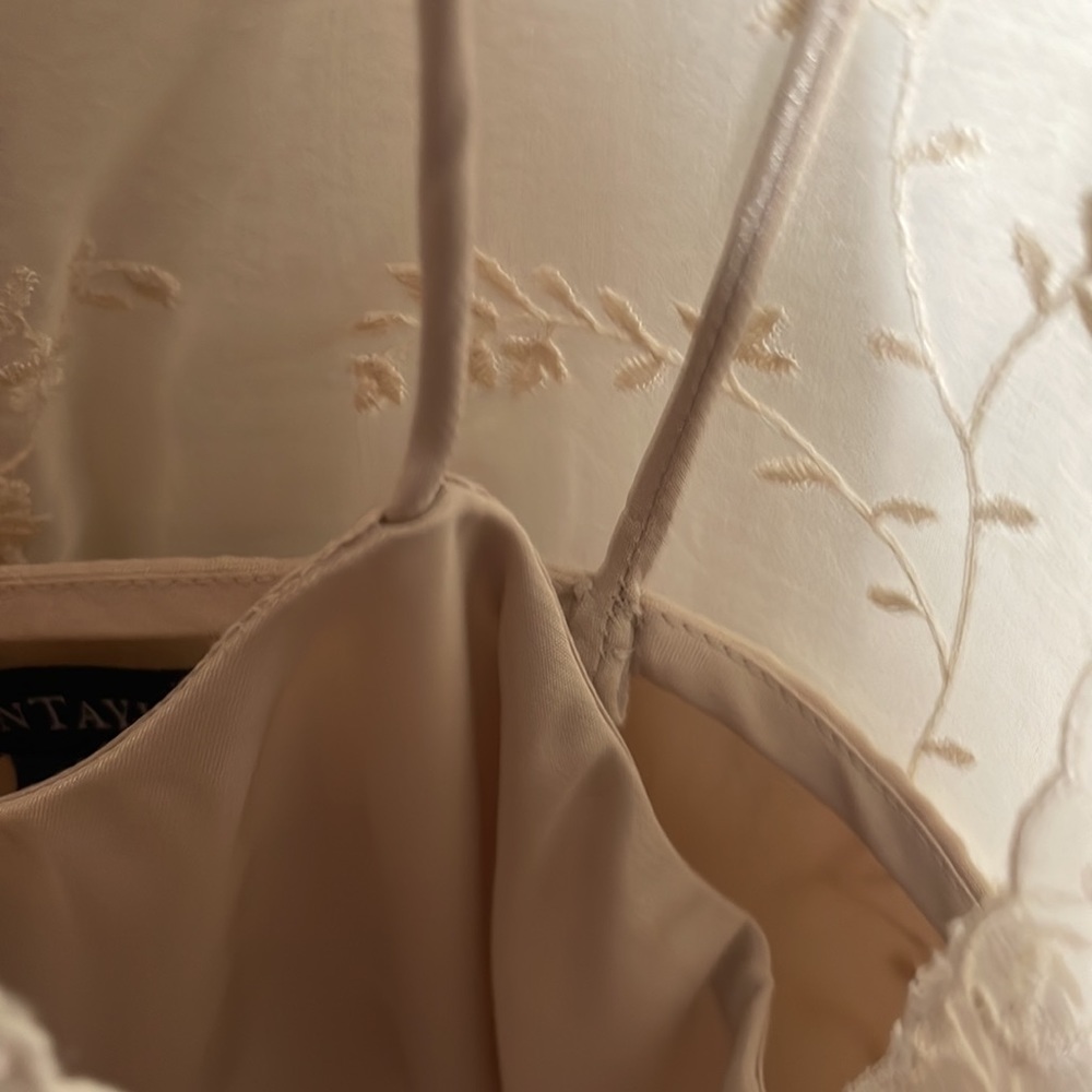 Vintage ANN TAYLOR dress, 100% silk embroidery, size 2, elegant and classy - Picture 8 of 13